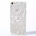 iPhone SE 5 5s - Carved Skull Pattern Matte PC Hard Protective Cover Case - White